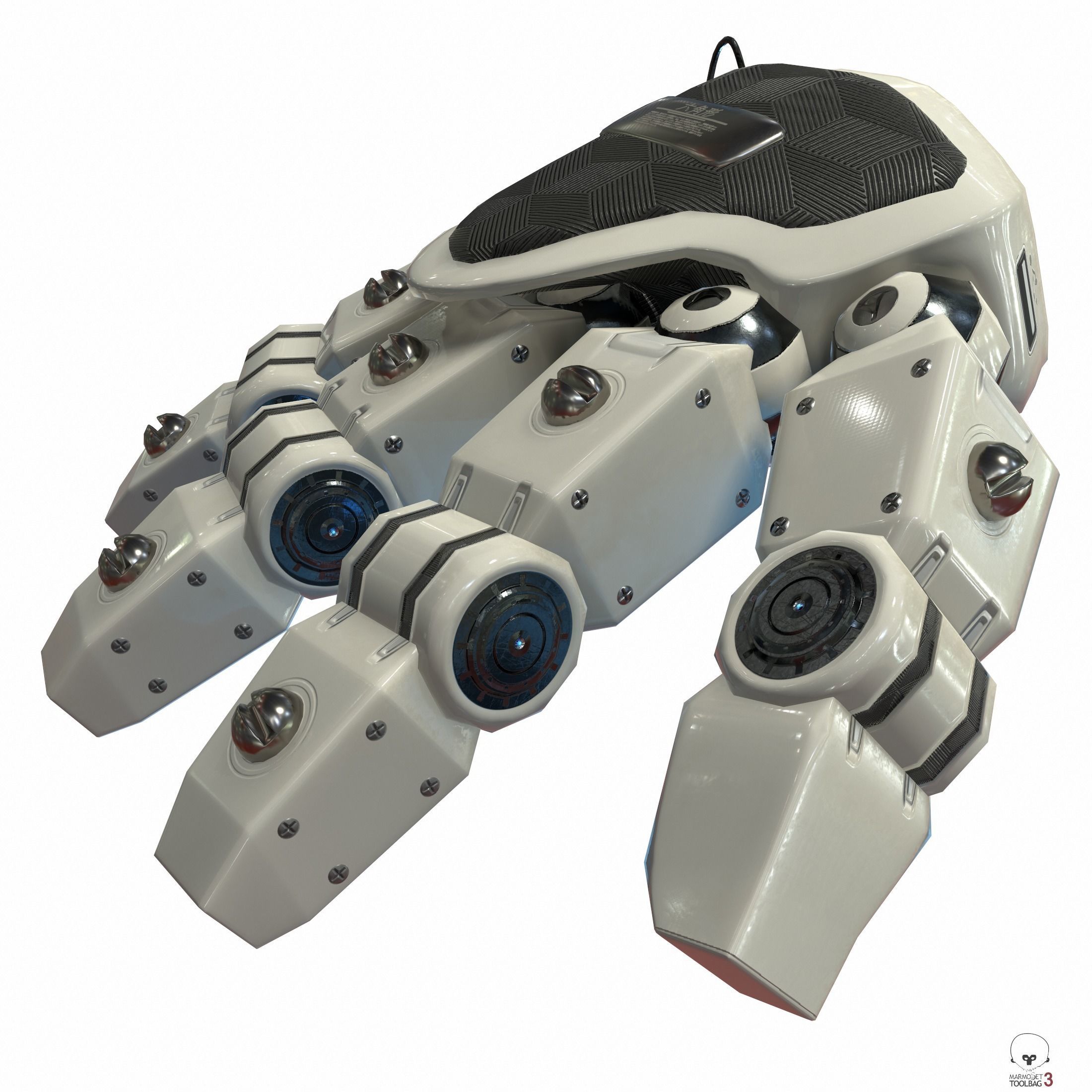 Robot Hand Low Poly PBR Low-poly 3D model_4