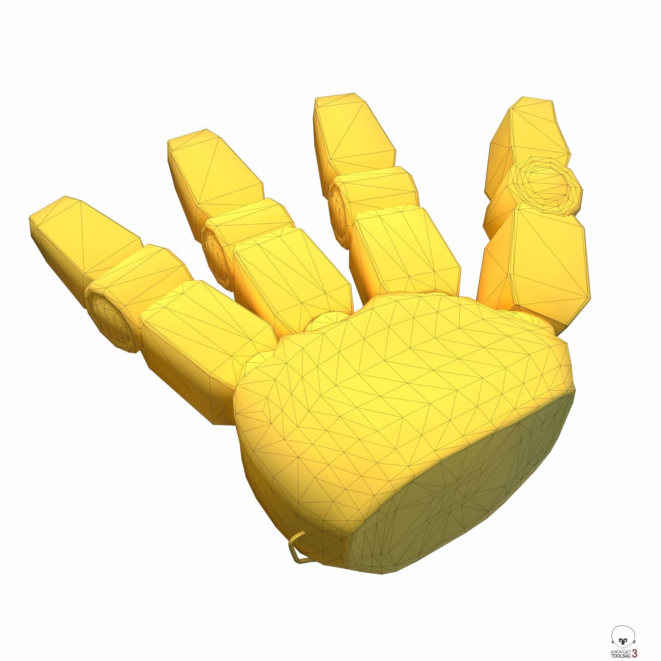 Robot Hand Low Poly PBR Low-poly 3D model_17