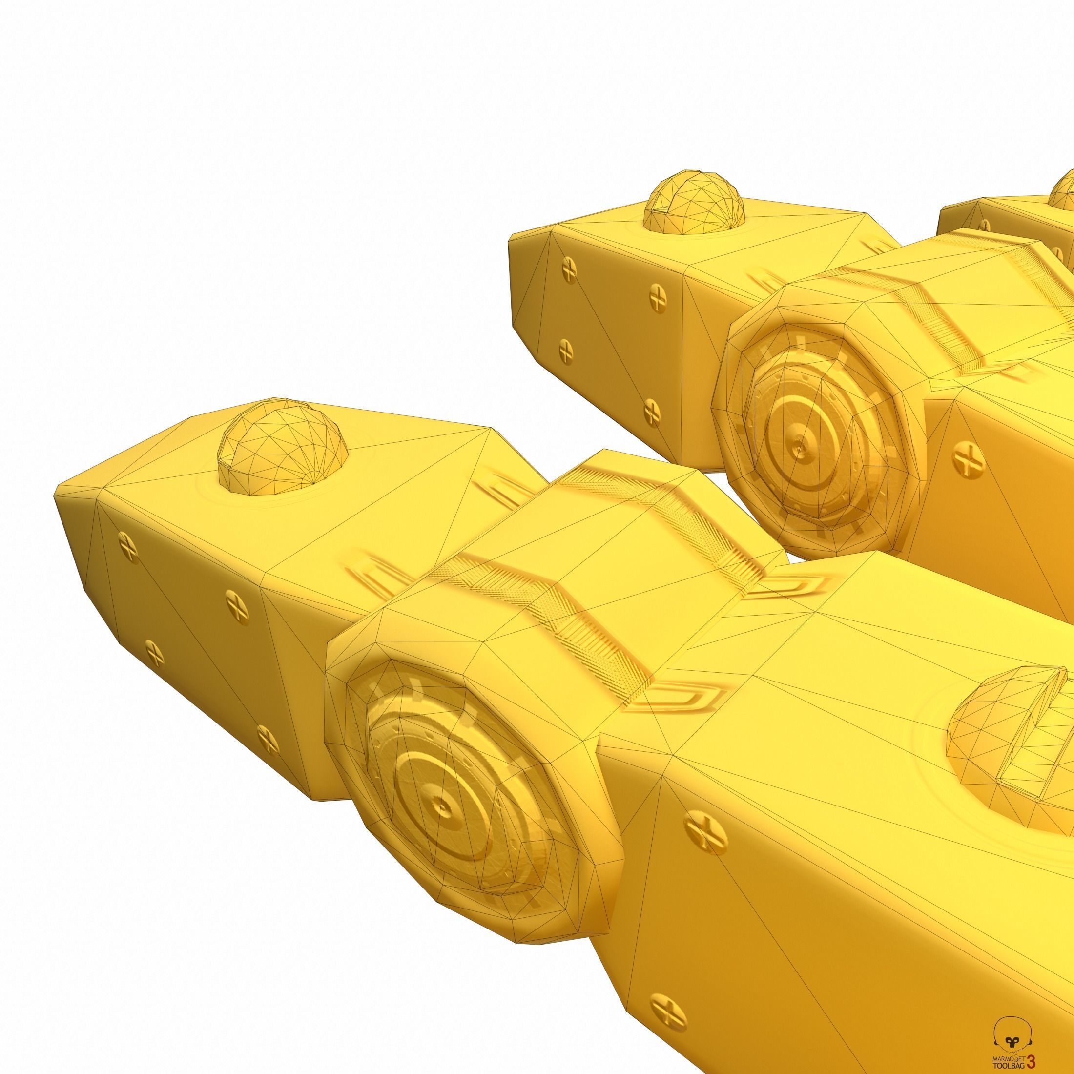 Robot Hand Low Poly PBR Low-poly 3D model_9