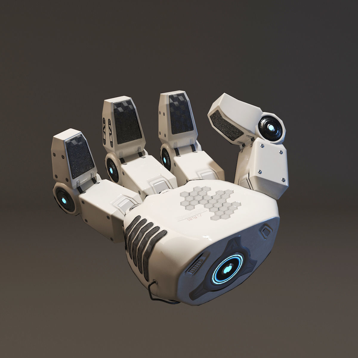 Robot Hand Low Poly PBR Low-poly 3D model_14