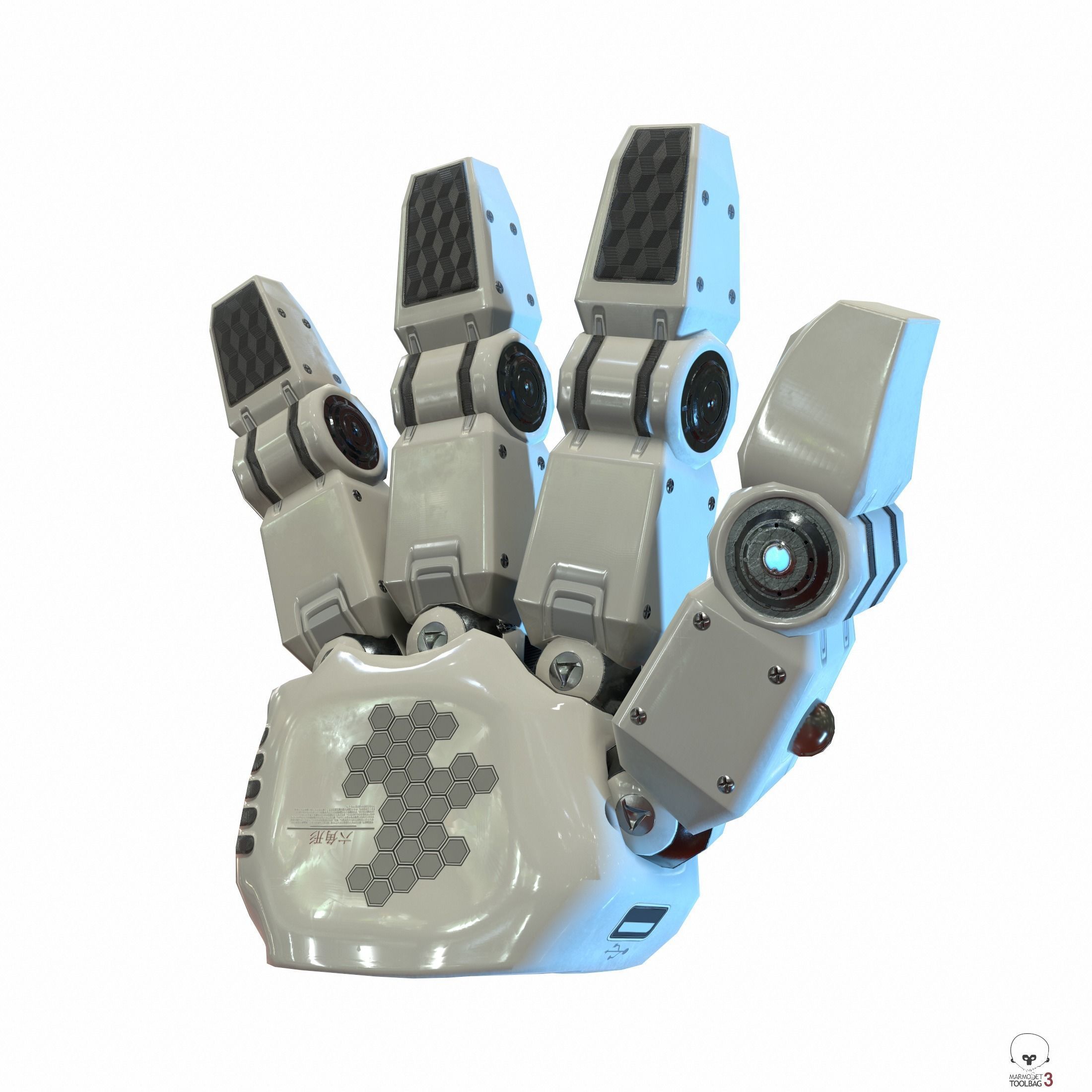 Robot Hand Low Poly PBR Low-poly 3D model_6