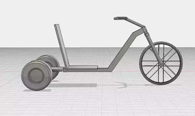 Simple Drift Trike No Motor 3D print model