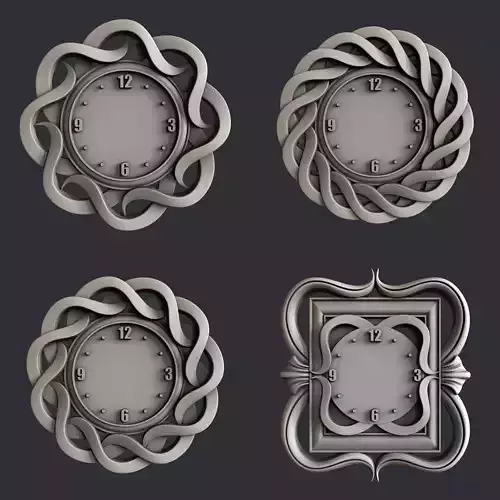 3d STL models for CNC clock set