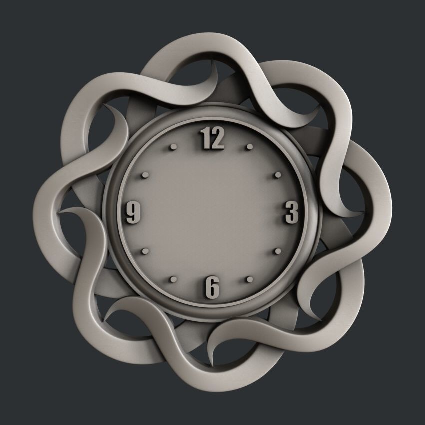 3d STL models for CNC clock set 3D model_2