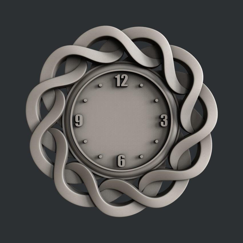 3d STL models for CNC clock set 3D model_1