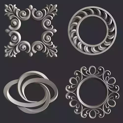 3d STL models for CNC set frames