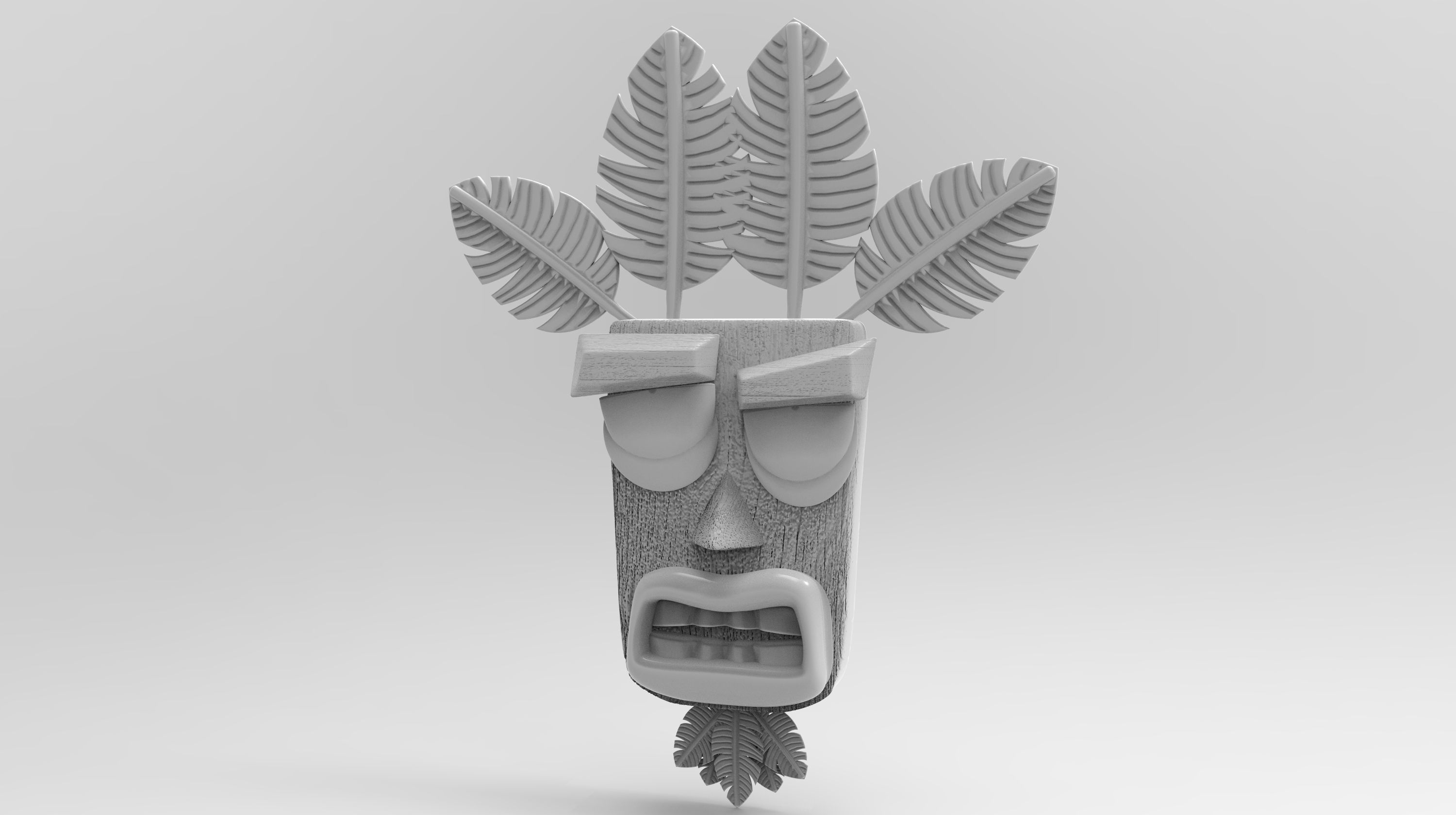 Crash Bandicoot 3D Printable AKU AKU 3D print model_1