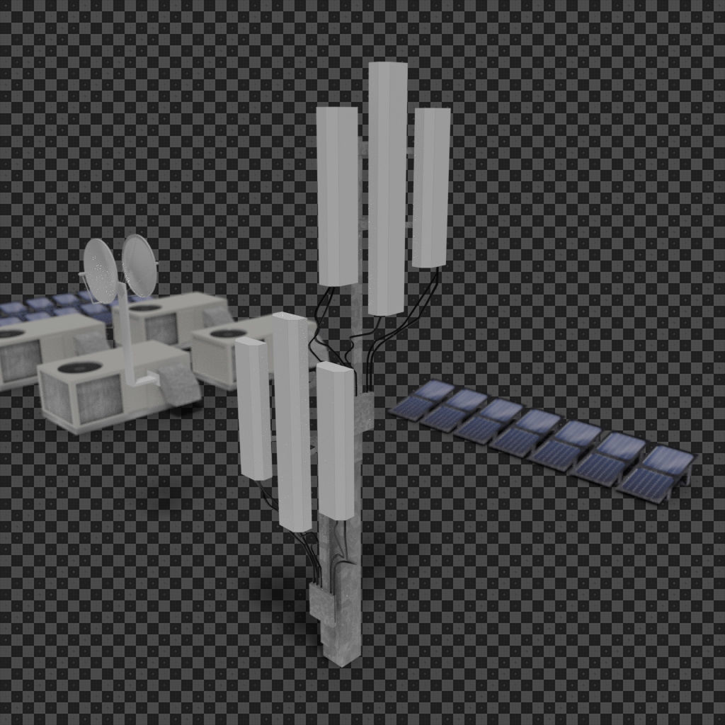 Building in low cost poor area Low-poly 3D model_8