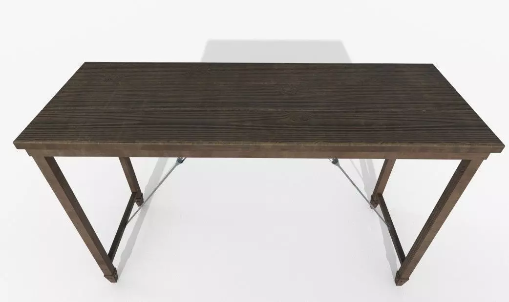 Wooden Table PBR Materials 3D model_0