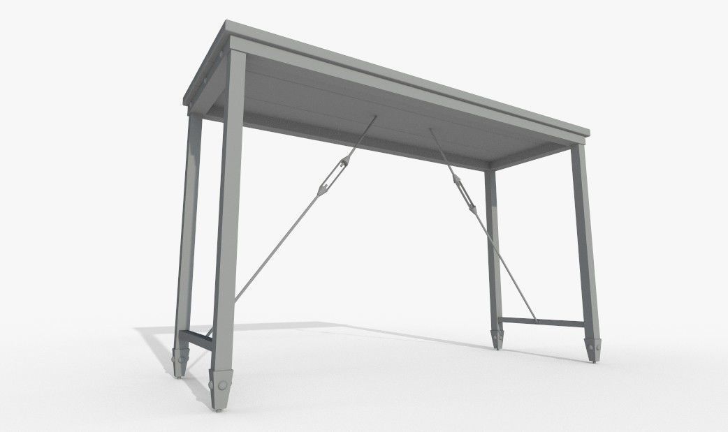 Wooden Table PBR Materials 3D model_4