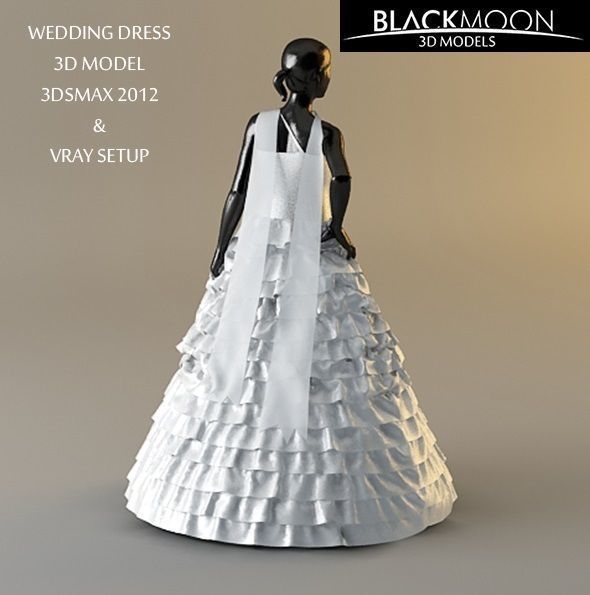 A Wedding Dress Models and Vray Studio Setup 3D model_2