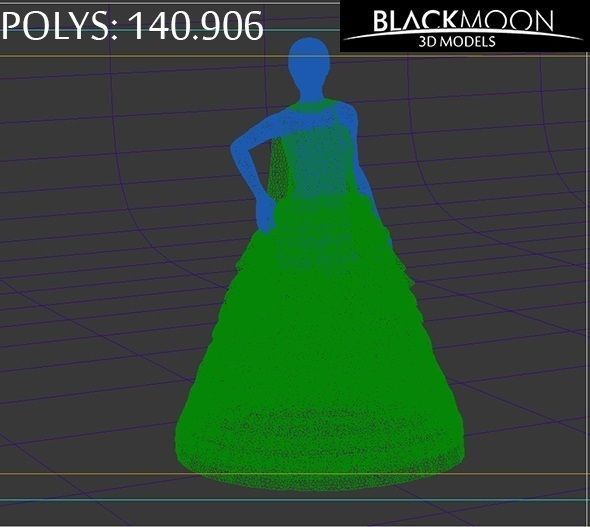 A Wedding Dress Models and Vray Studio Setup 3D model_4