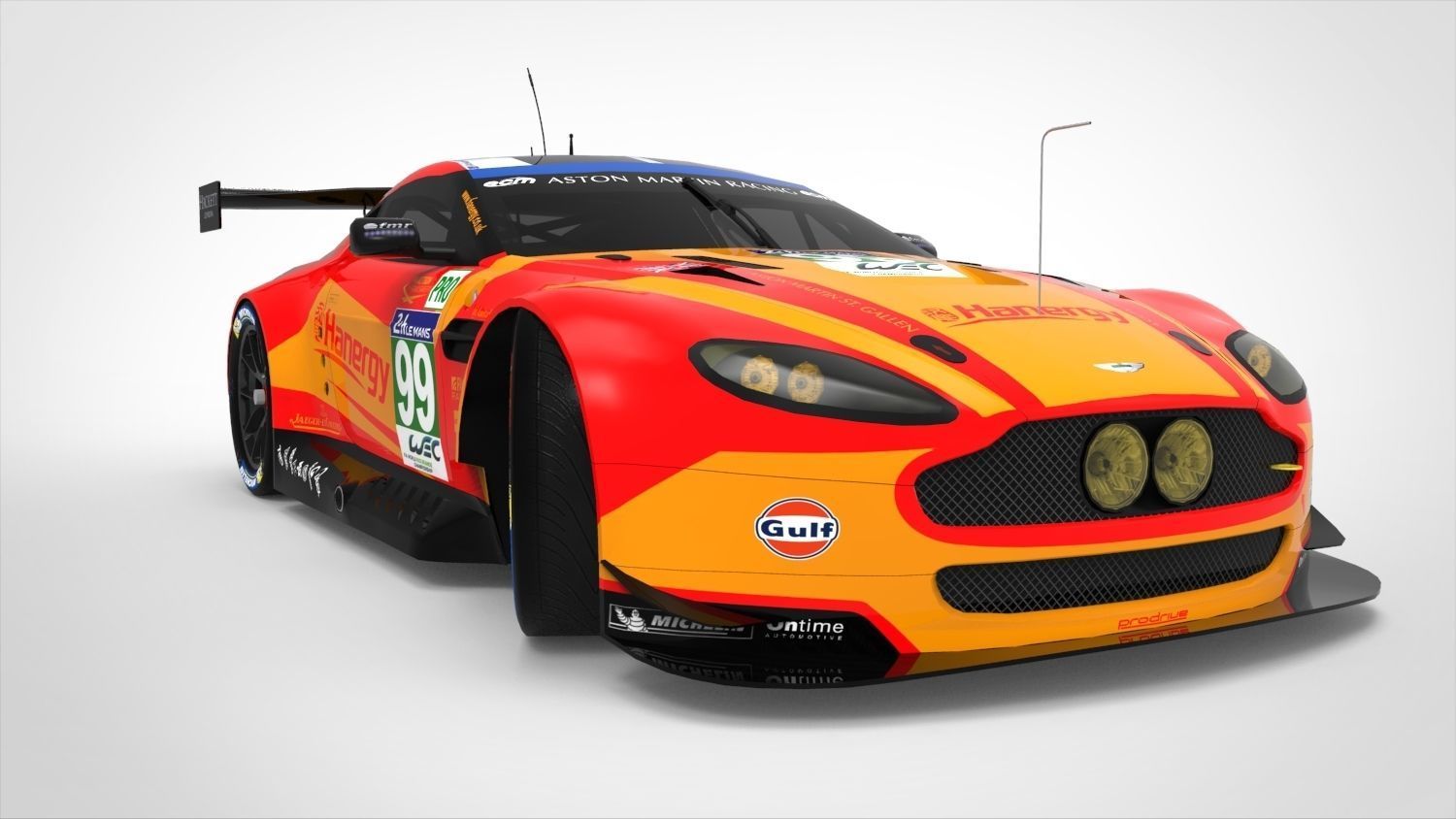 Aston Martin Vantage GTE 2015 Low-poly 3D model_13
