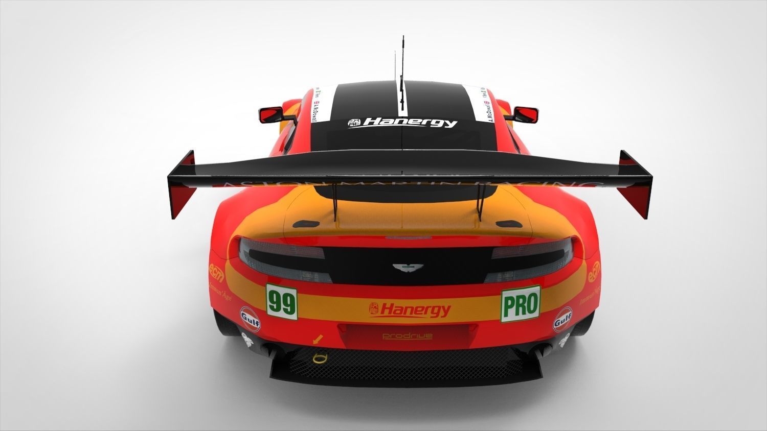 Aston Martin Vantage GTE 2015 Low-poly 3D model_9