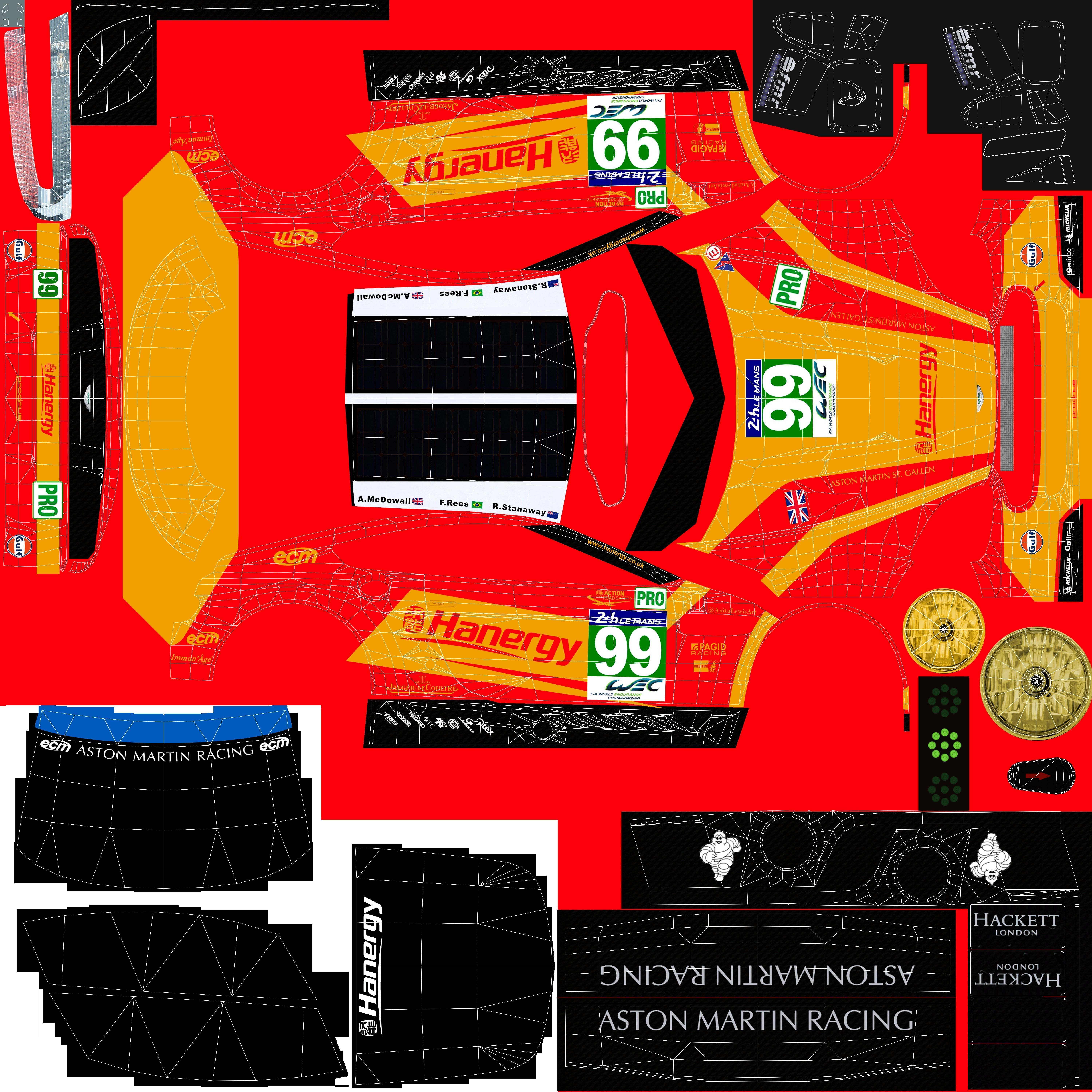 Aston Martin Vantage GTE 2015 Low-poly 3D model_8