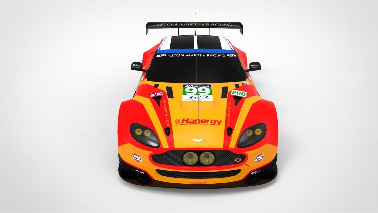 Aston Martin Vantage GTE 2015 Low-poly 3D model_10