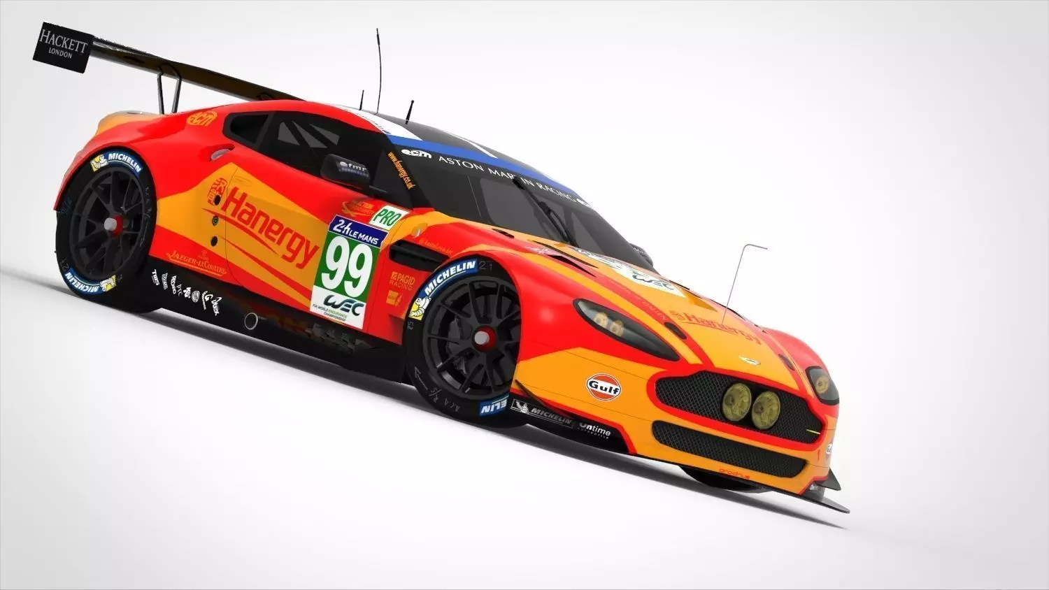 Aston Martin Vantage GTE 2015 Low-poly 3D model_0