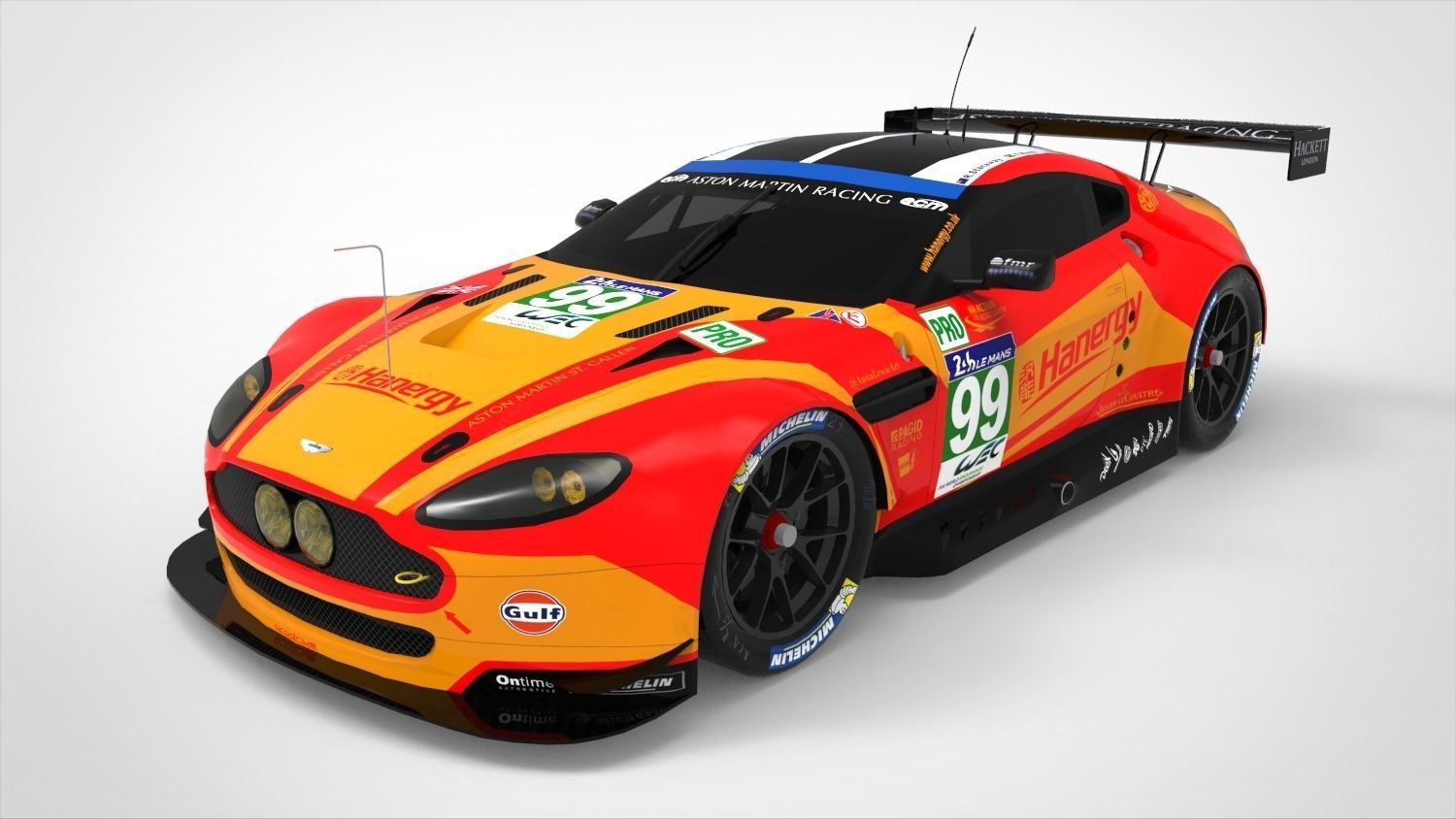 Aston Martin Vantage GTE 2015 Low-poly 3D model_16