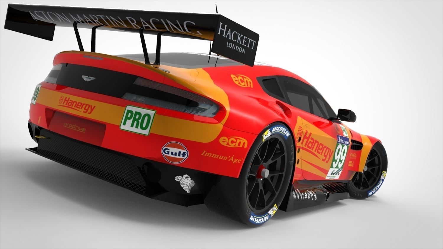 Aston Martin Vantage GTE 2015 Low-poly 3D model_14