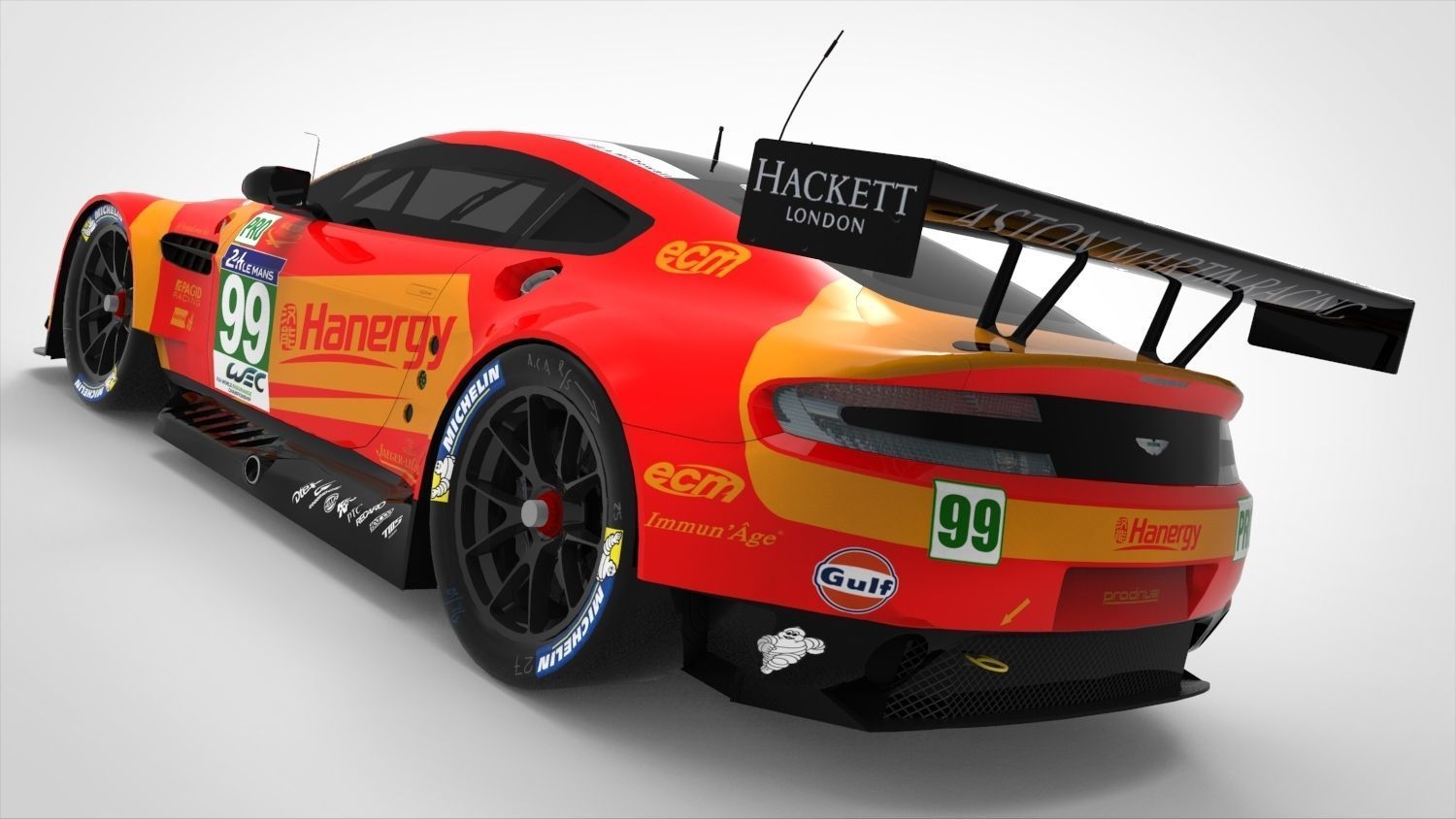 Aston Martin Vantage GTE 2015 Low-poly 3D model_17