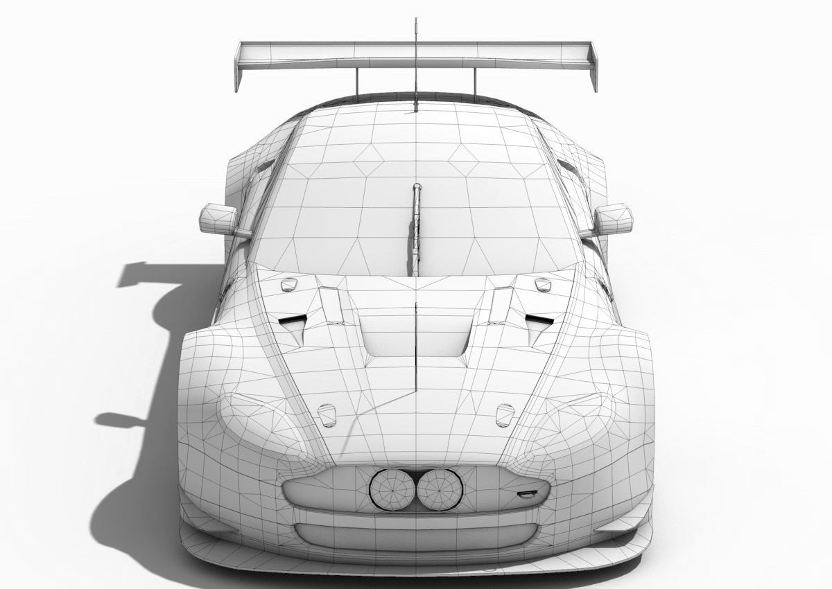 Aston Martin Vantage GTE 2015 Low-poly 3D model_3