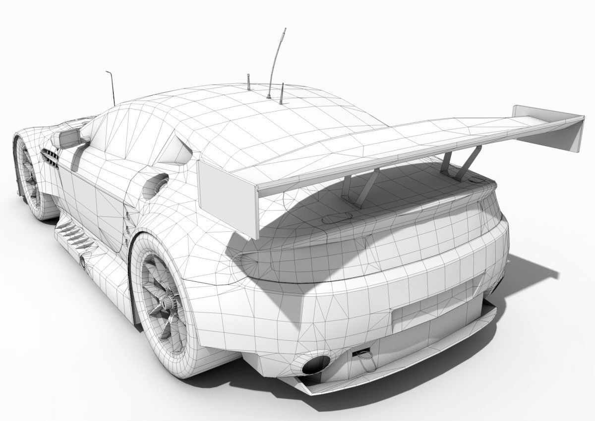 Aston Martin Vantage GTE 2015 Low-poly 3D model_6