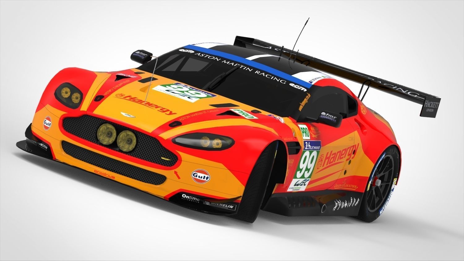 Aston Martin Vantage GTE 2015 Low-poly 3D model_11
