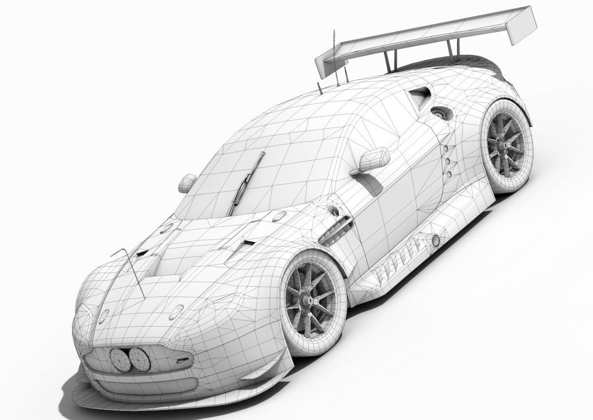 Aston Martin Vantage GTE 2015 Low-poly 3D model_5