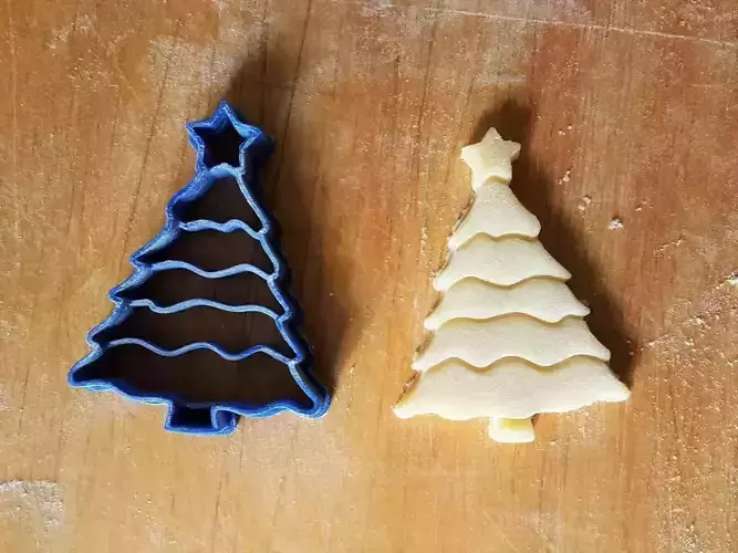 Christmas xmas tree cookie cutter 3D print model