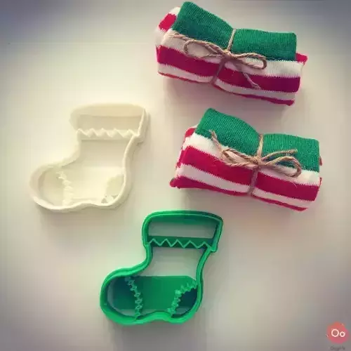 Christmas Sock Cookie Cutter Free 3D print model
