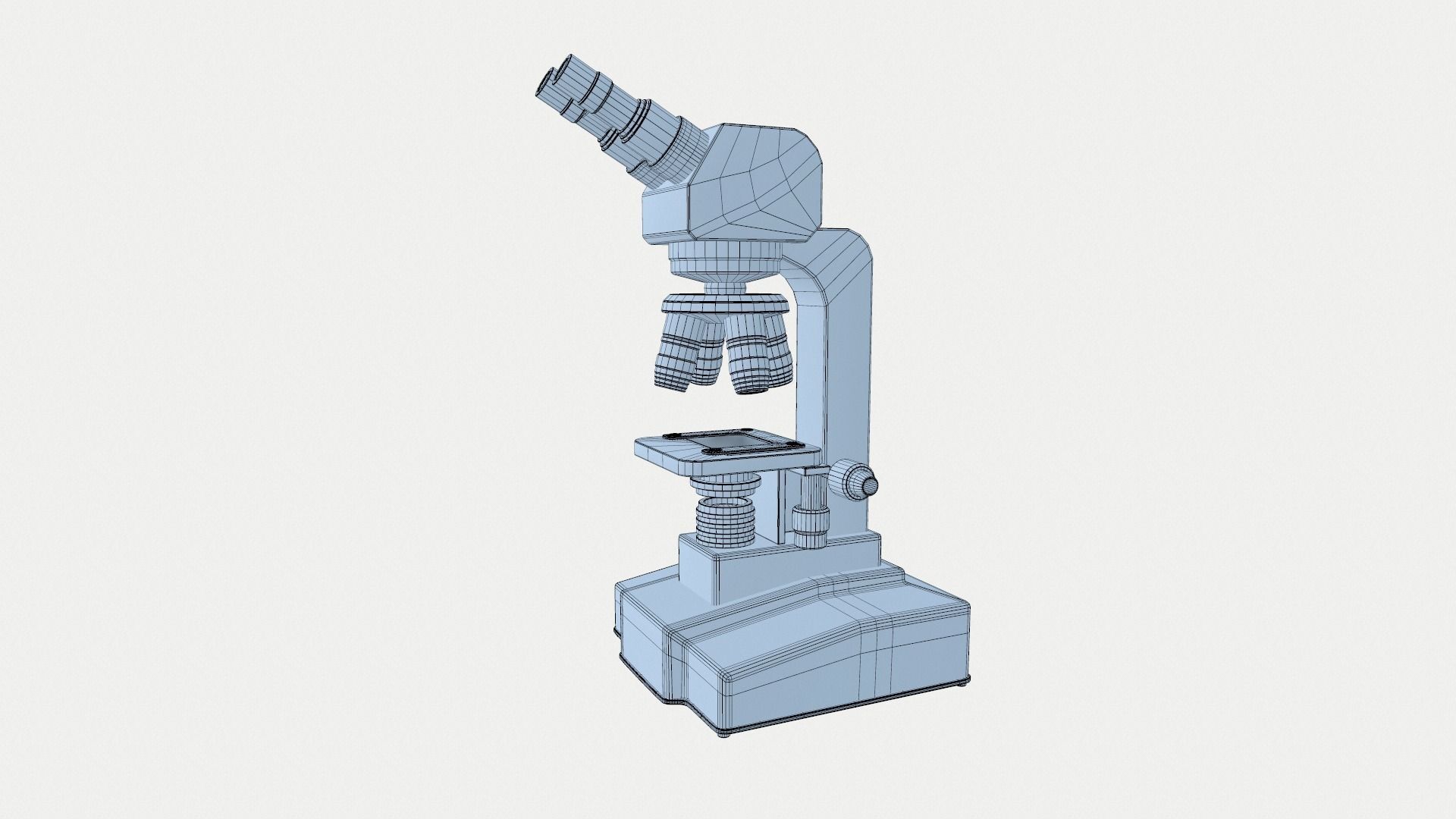 Microscope Altami Low-poly 3D model_7