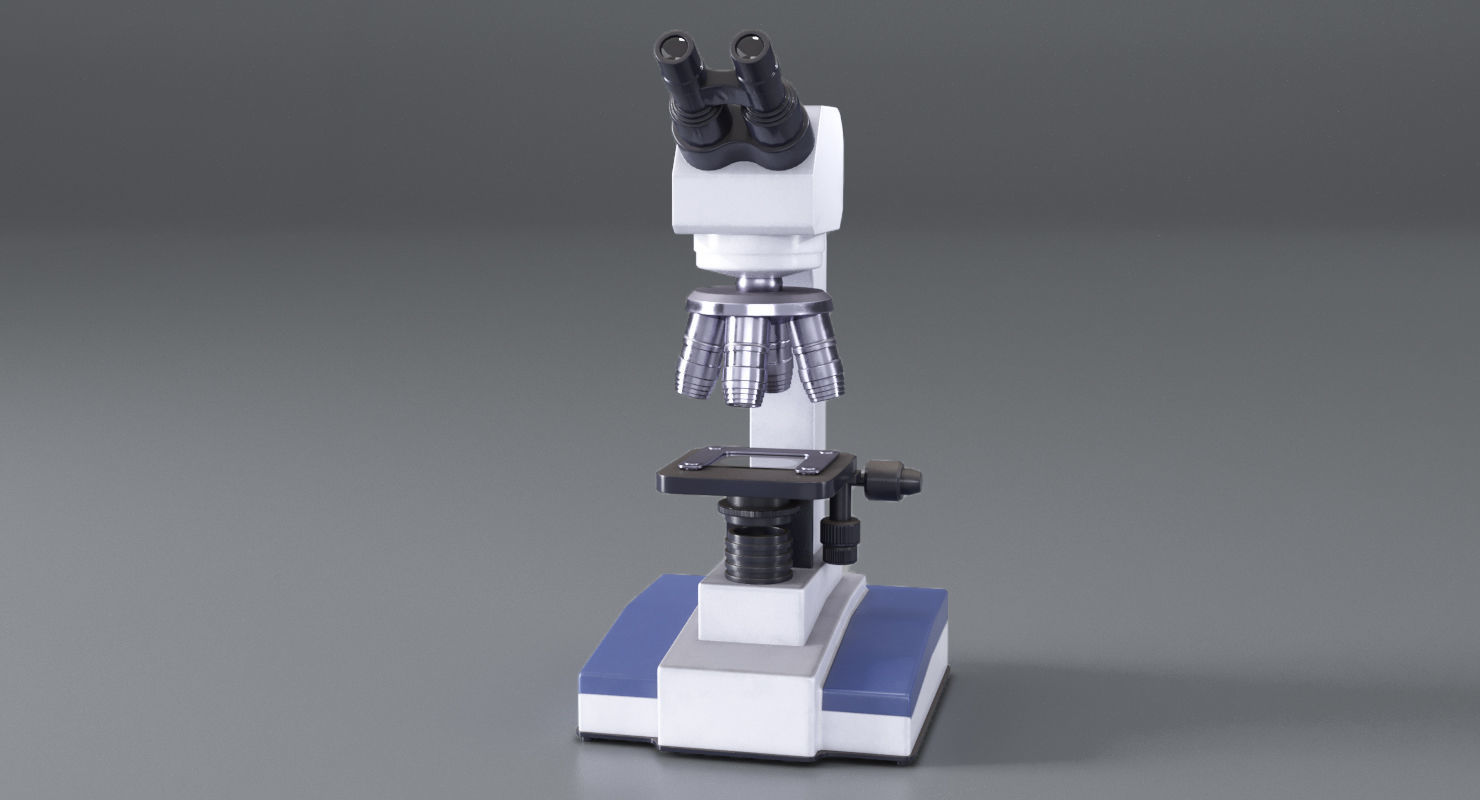 Microscope Altami Low-poly 3D model_2