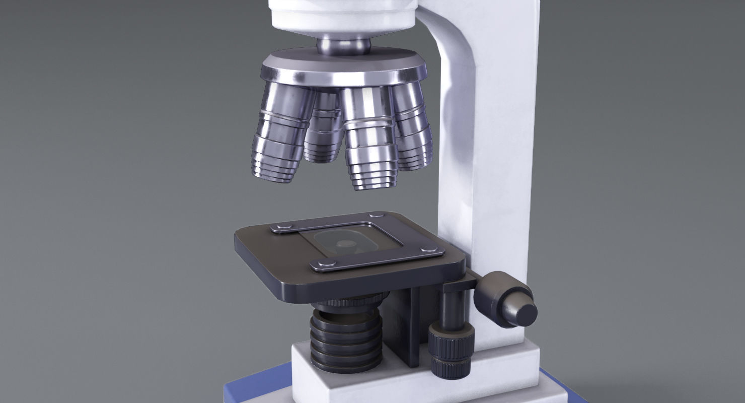 Microscope Altami Low-poly 3D model_5