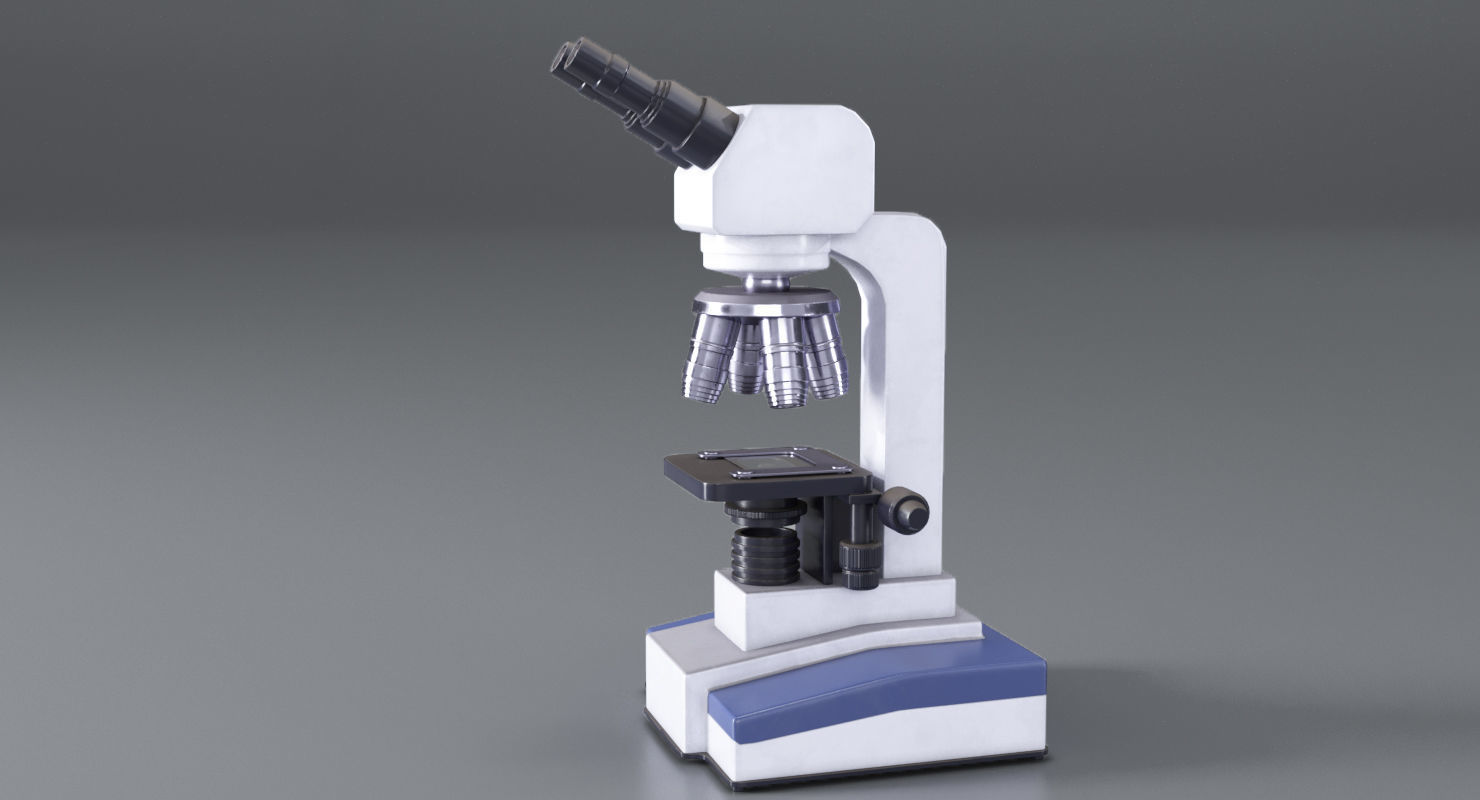 Microscope Altami Low-poly 3D model_3