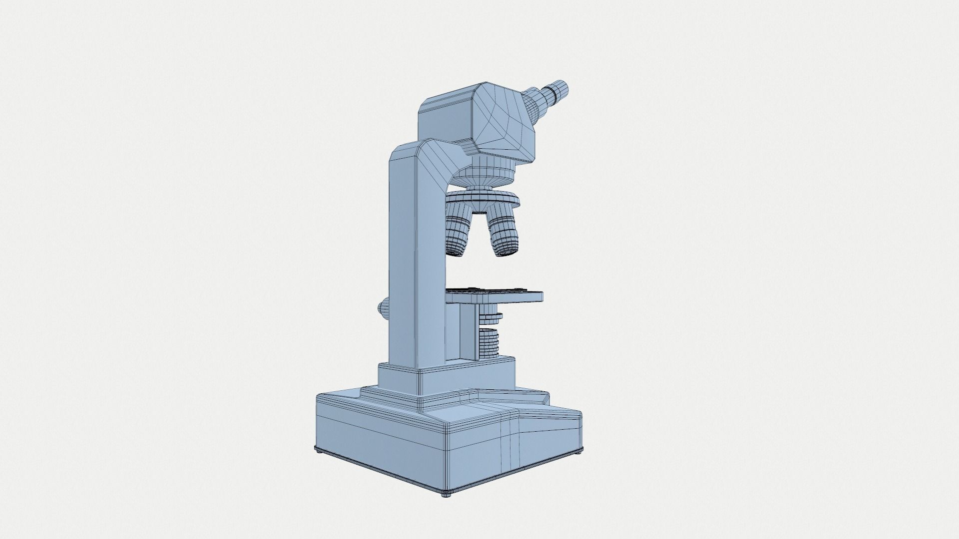 Microscope Altami Low-poly 3D model_10