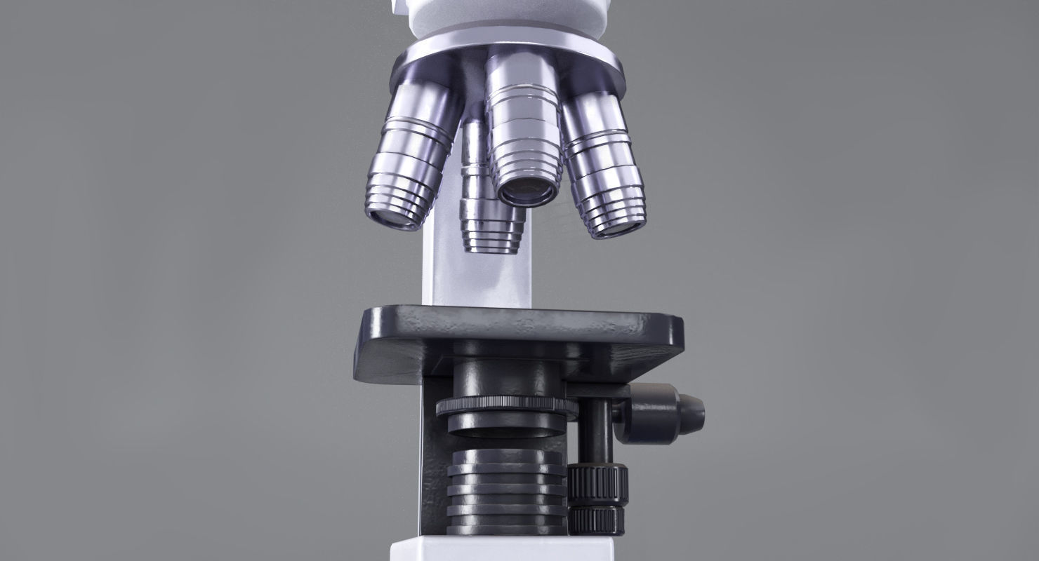 Microscope Altami Low-poly 3D model_4