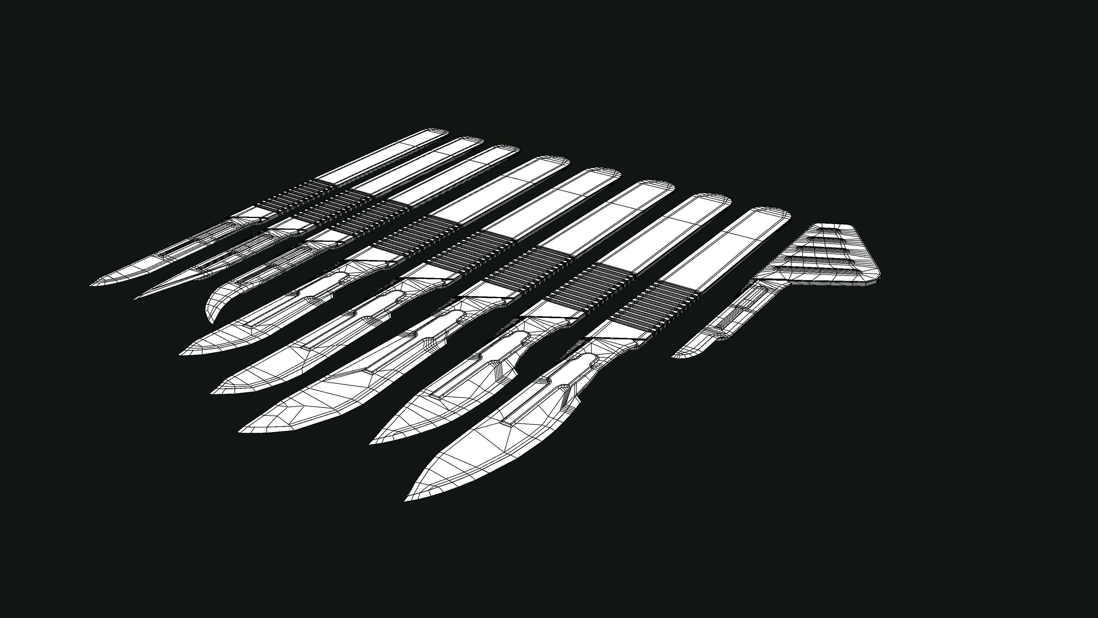 Scalpels Kidney Dish and Sterilization Tray model 3D model_10