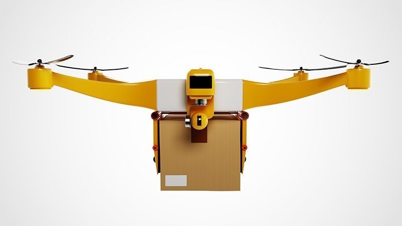 Package Delivery Drone 3D model_2