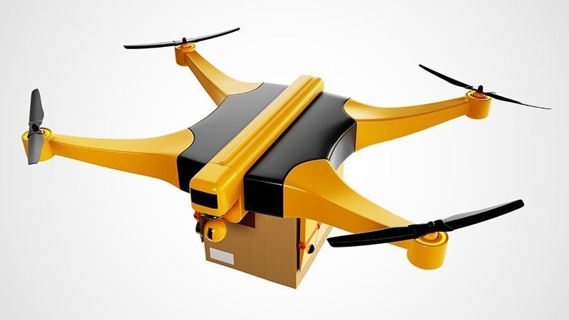Package Delivery Drone 3D model_1