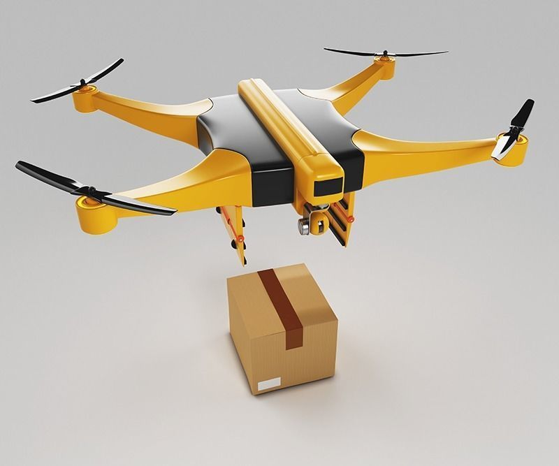 Package Delivery Drone 3D model_4