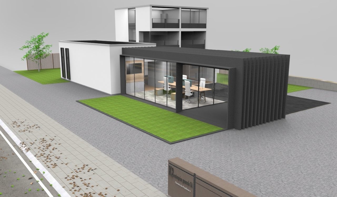 modern house with office Low-poly 3D model_2