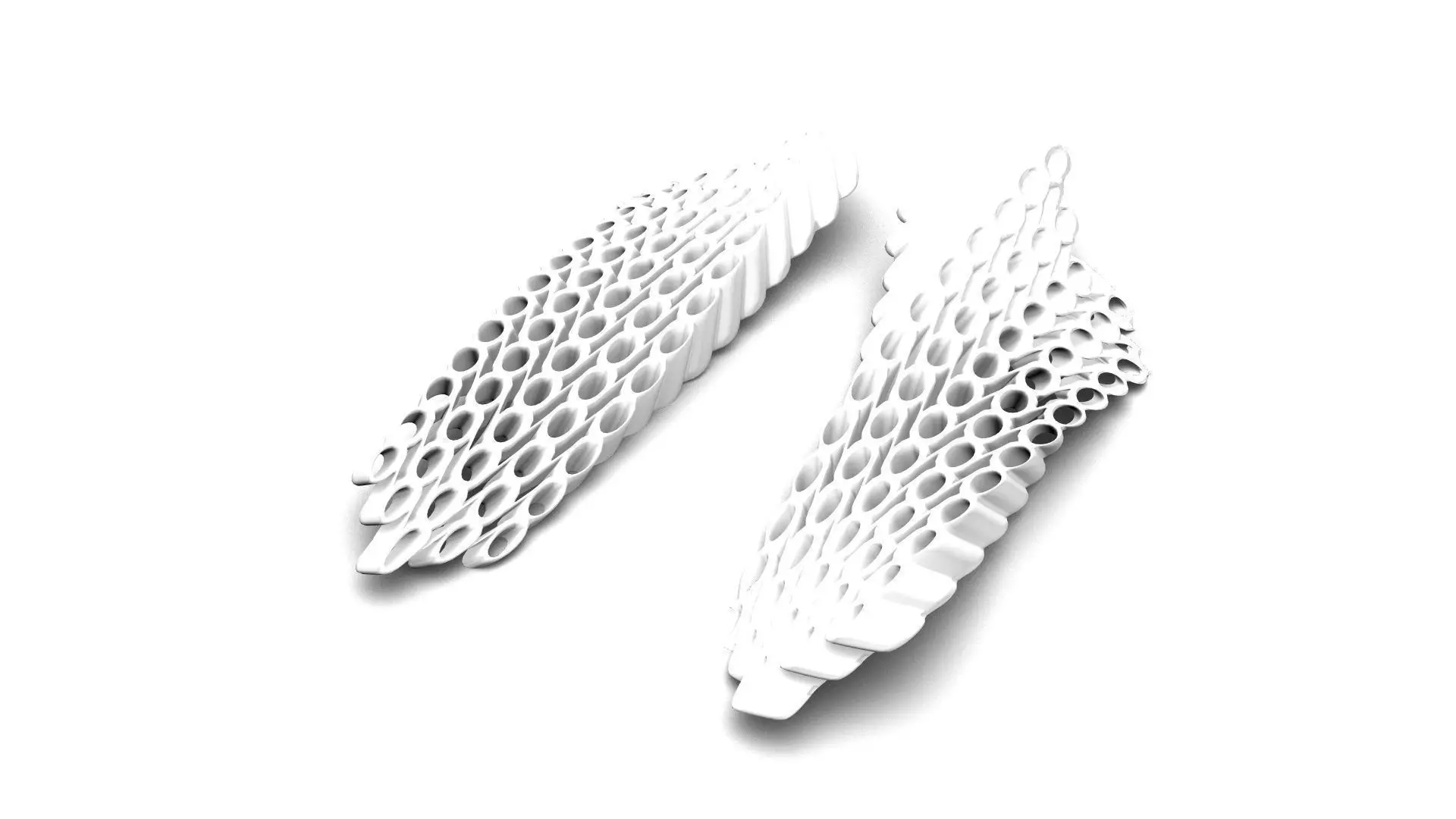 Twisted Coral Earrings 3D print model_0