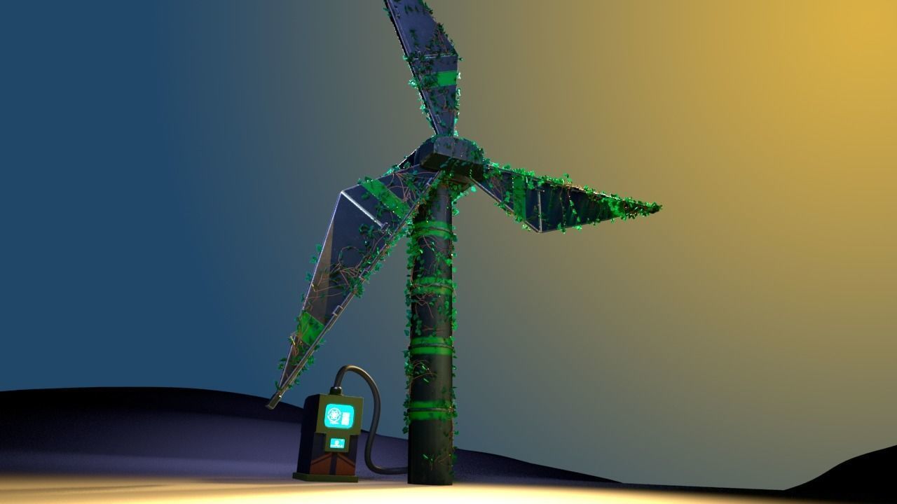 Windmill ivy eco 3D model_5