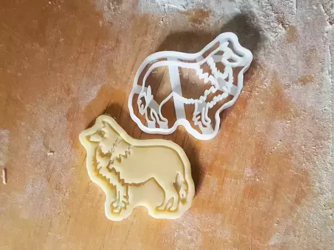 Collie dog cookie cutter version 3