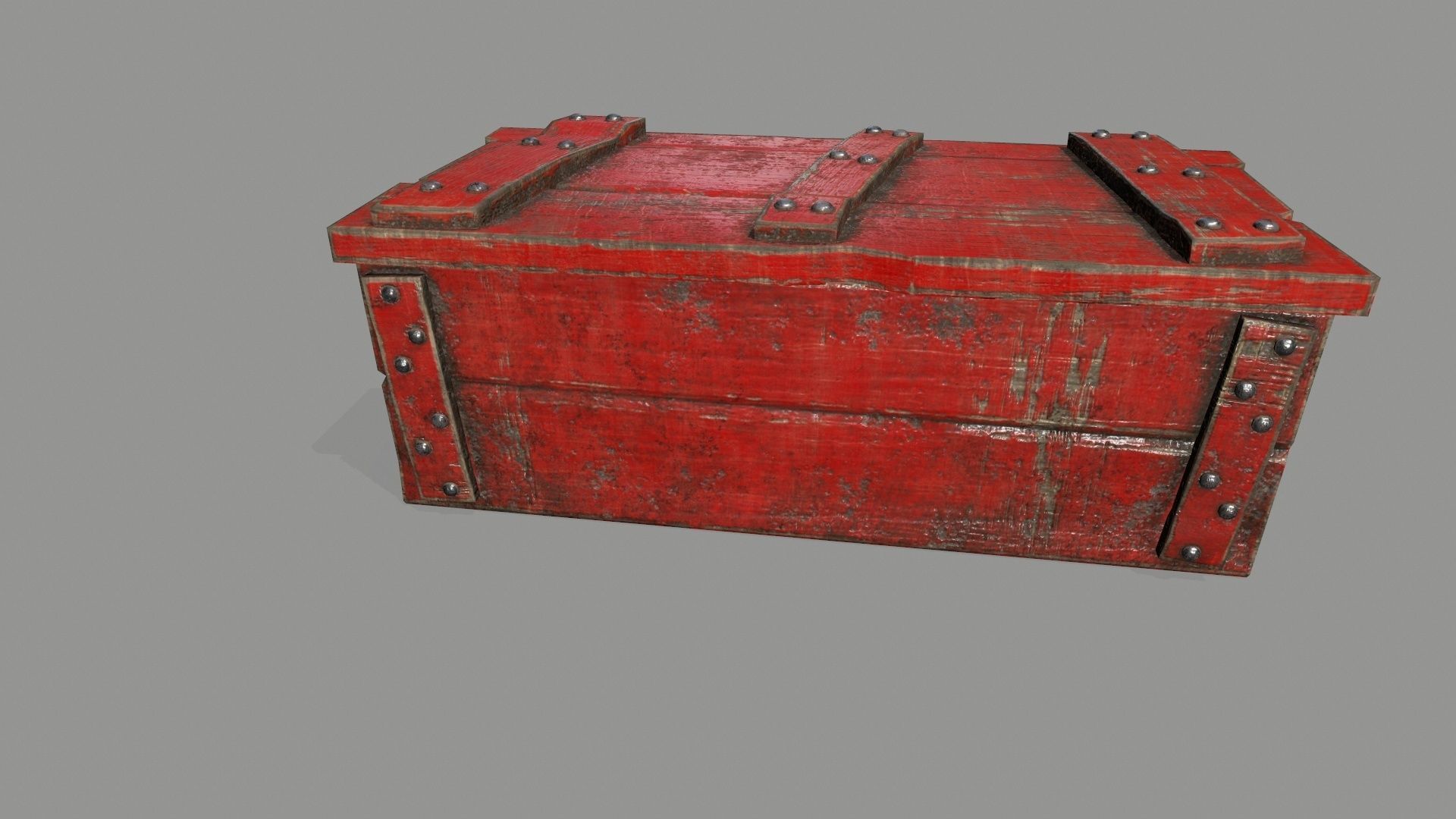 old chest Low-poly 3D model_10