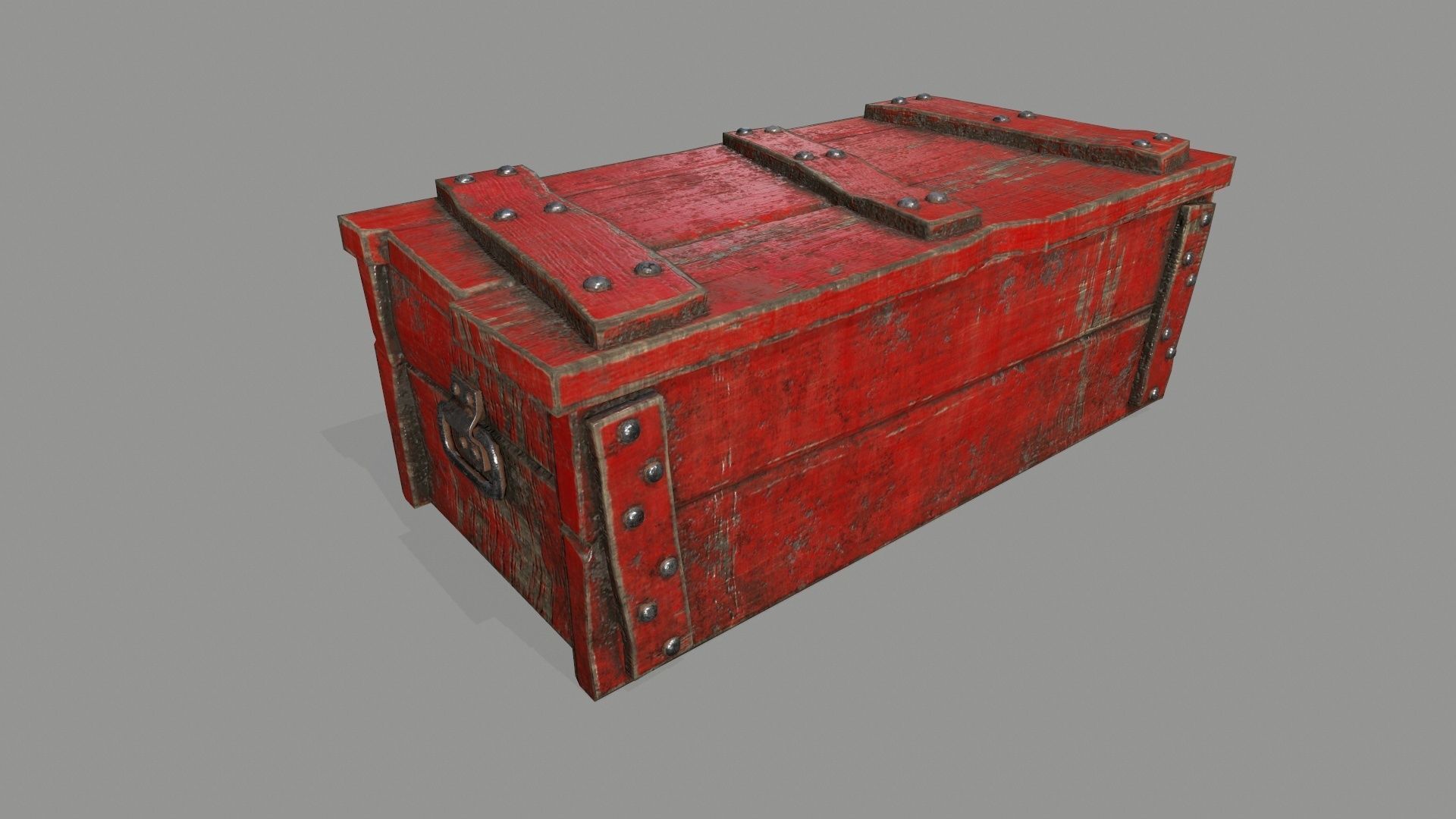 old chest Low-poly 3D model_11