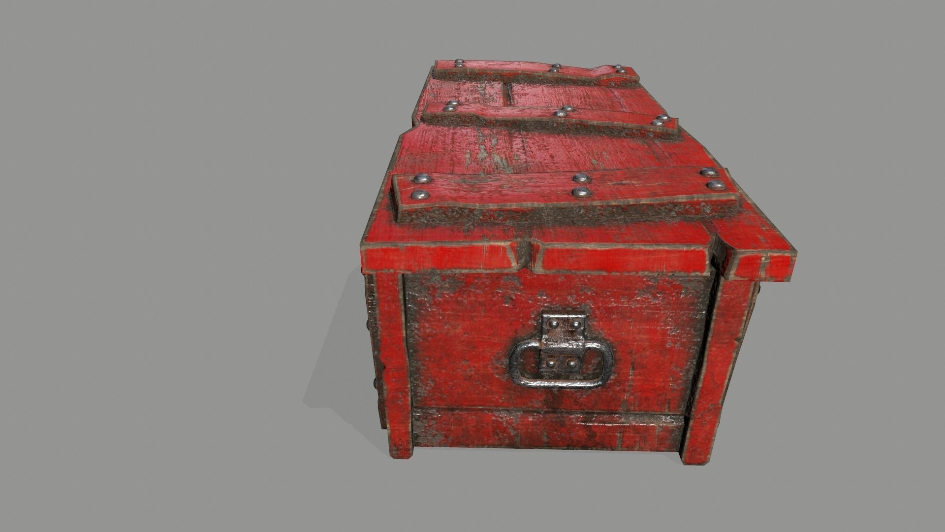 old chest Low-poly 3D model_8