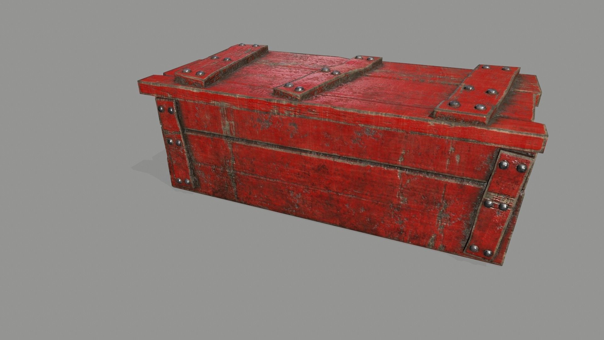 old chest Low-poly 3D model_5