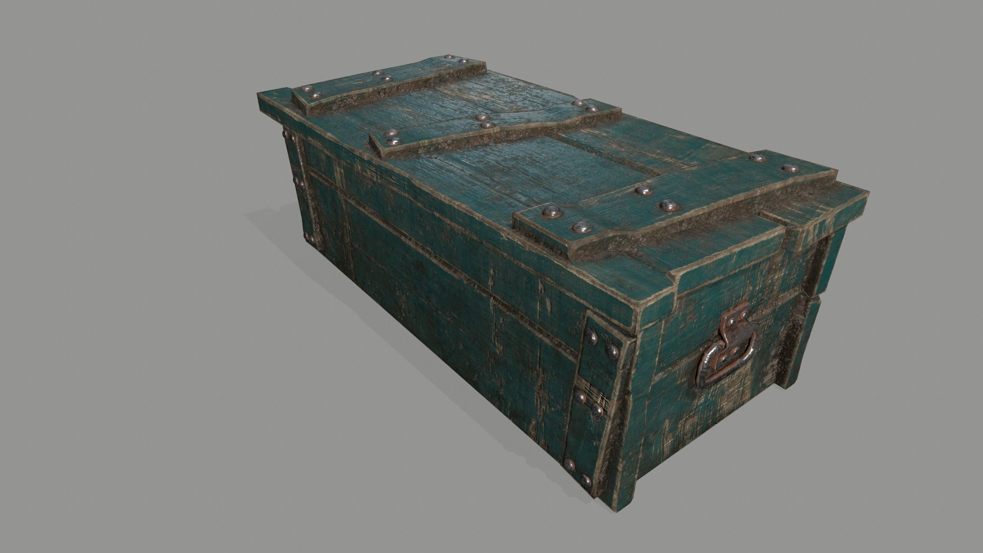 old chest Low-poly 3D model_4