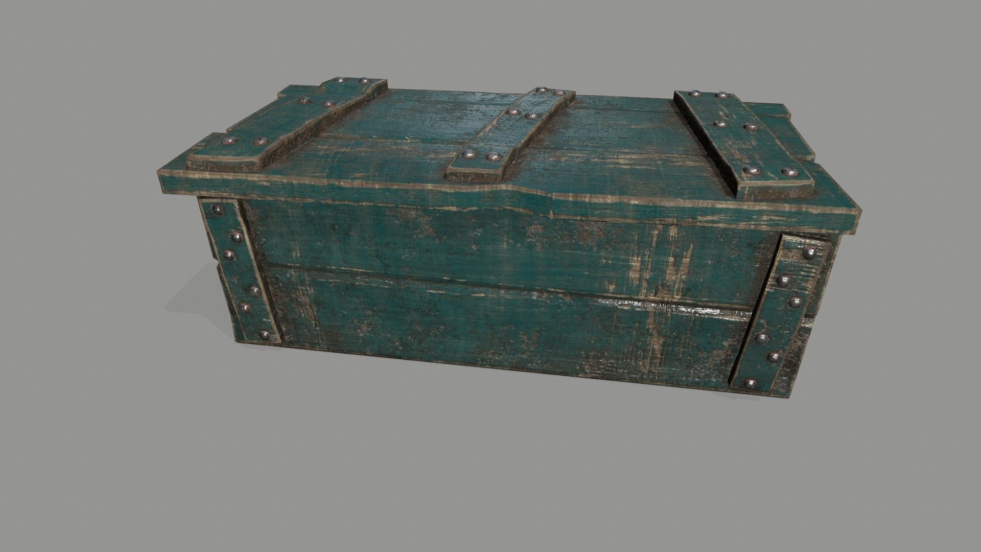 old chest Low-poly 3D model_10